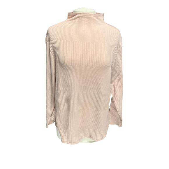 Nike Tops - NIKE Womens Yoga Luxe Ribbed Mock Neck Top Sz 2XL Coquette Quietluxury Softgirl